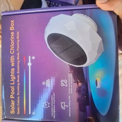 Solar Pool Lights with Chlorine Box