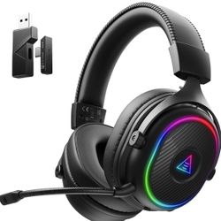 Wireless Gaming Headset for PS5,PC,PS4,Switch,Mobile,Mac, Bluetooth Gaming Headphones with Microphone