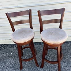 $100 Bar Stools- Solid Wood-Velvet Seats