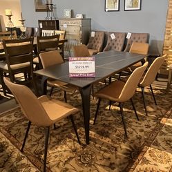 Black Dining Table And 6 Chairs