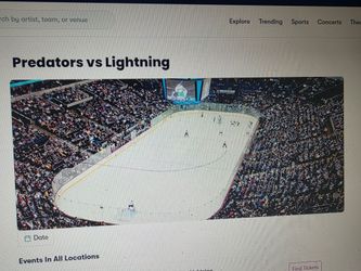 Lightning vs preditors 1-3 tickets