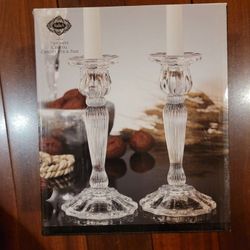 Shannon Crystal Candle Stick Holders- New