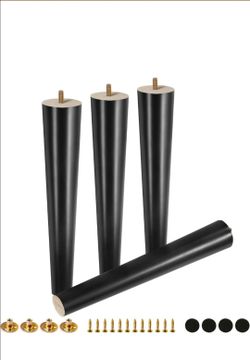 FoDau770 Rubber Wood Legs 16", Straight Taper, 5/16"-18 Thread, Black, 4pcs
Wood Couch legs - Mid Century Sofa Legs - Furniture legs Replacement for C