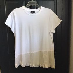 Women’s LORD & TAYLOR 100% cotton white short sleeve top… Size 0X