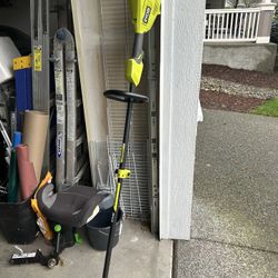 Ryobi 40V Trimmer And Leaf Vacuum Mulched