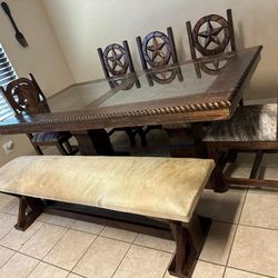 Comedor 8p con Banquita 💯% madera