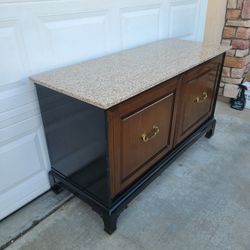 Antique Granite Top Cabinet