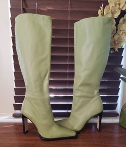 Toral X Guizio Tall Lime Green Boots Brand New Sz 38/7.5⁸