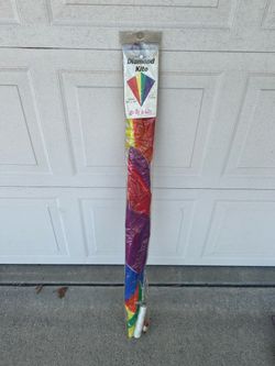 New Rainbow Diamond Kite Nylon Beach Park Toy