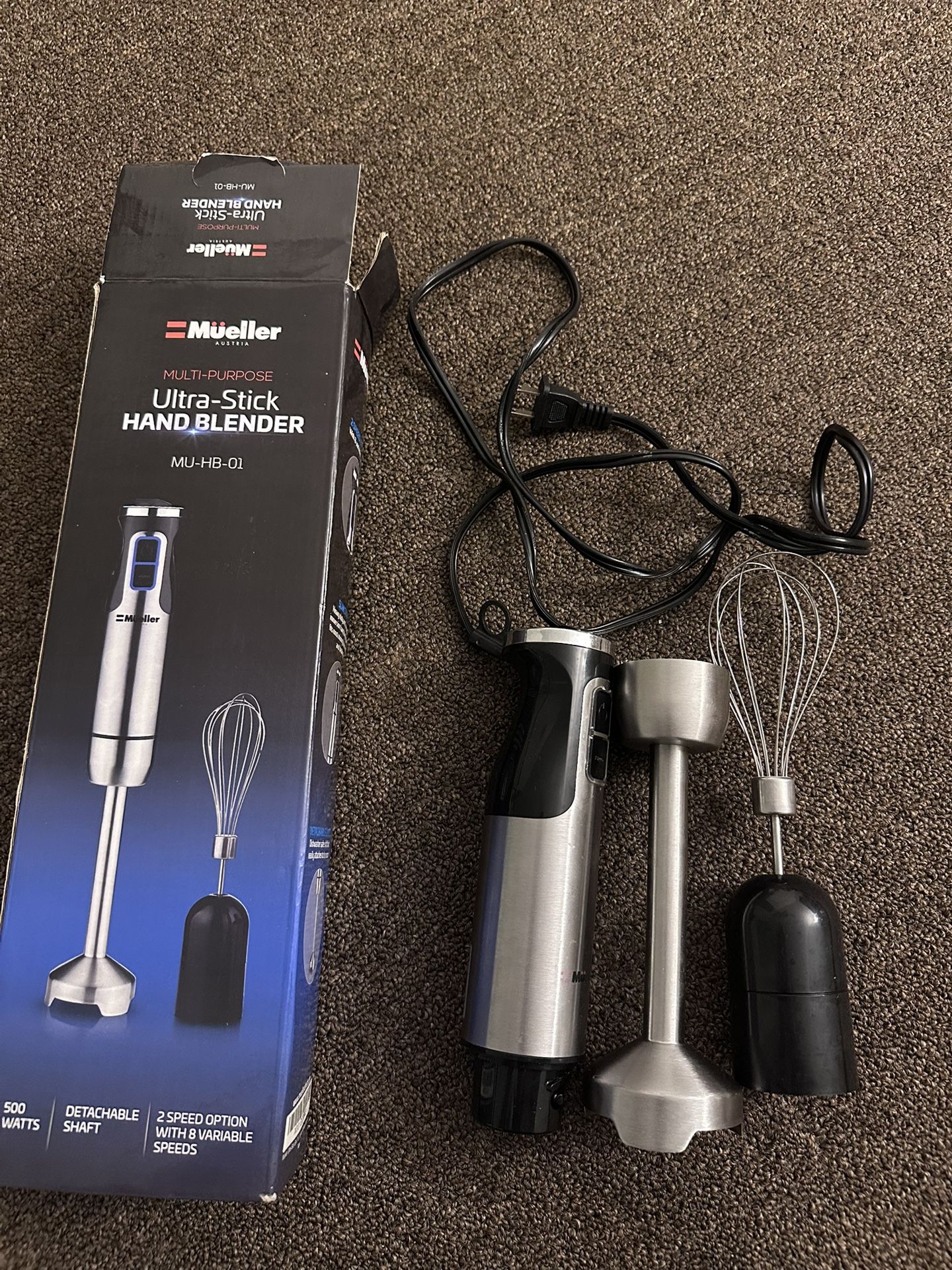 Mueller Hand Blender – 500W with Whisk – Works Great