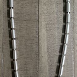 132 Piece Steel Necklace by “Werner Häring” Circa 1995, Very Rare One Of A Kind.