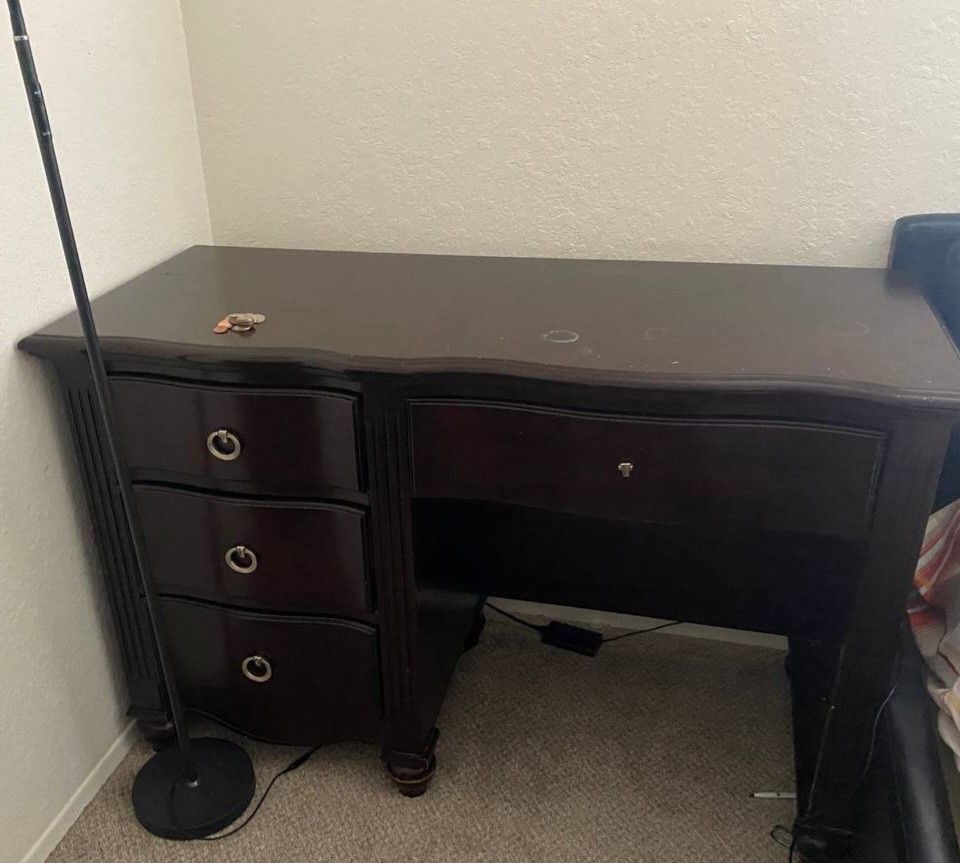 Dark brown desk 