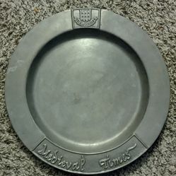 Authentic Pewter Dinner Plate From Medieval Times Restaurant 