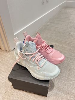 Pink And Blue Basketball Shoes - Way Of Wades -