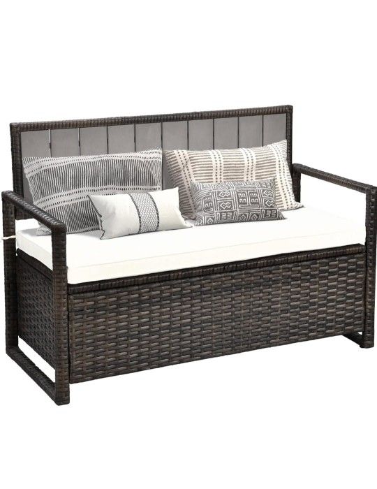 Patio storage, deck box, plastic shed, bench outdoor
Your pick,