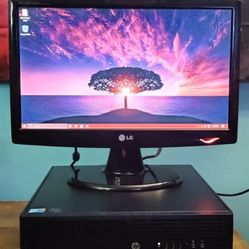 HP SFF Desktop PC with LG Monitor 