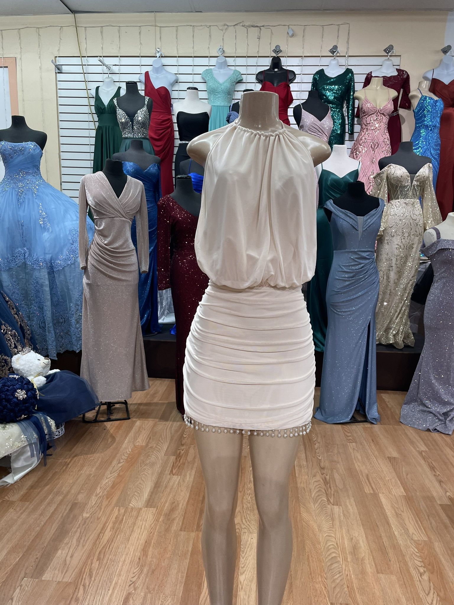 Beige White Fancy Dress π€