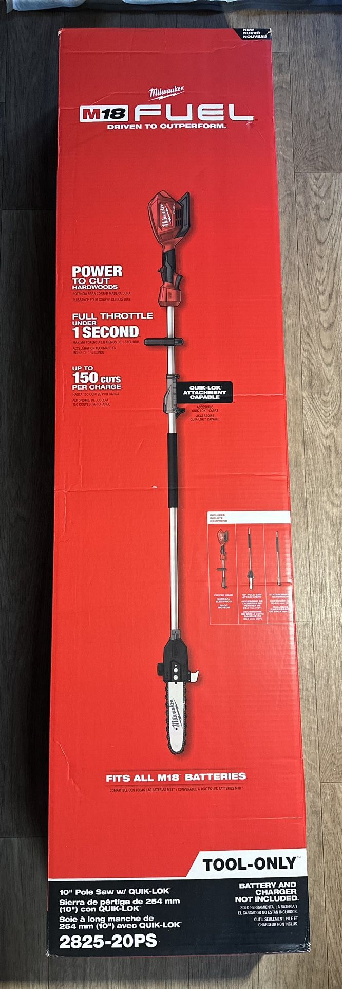 Milwaukee M18 Fuel 10” Pole Saw W/ Quick-Lok.. Tool Only. Brand New…$265