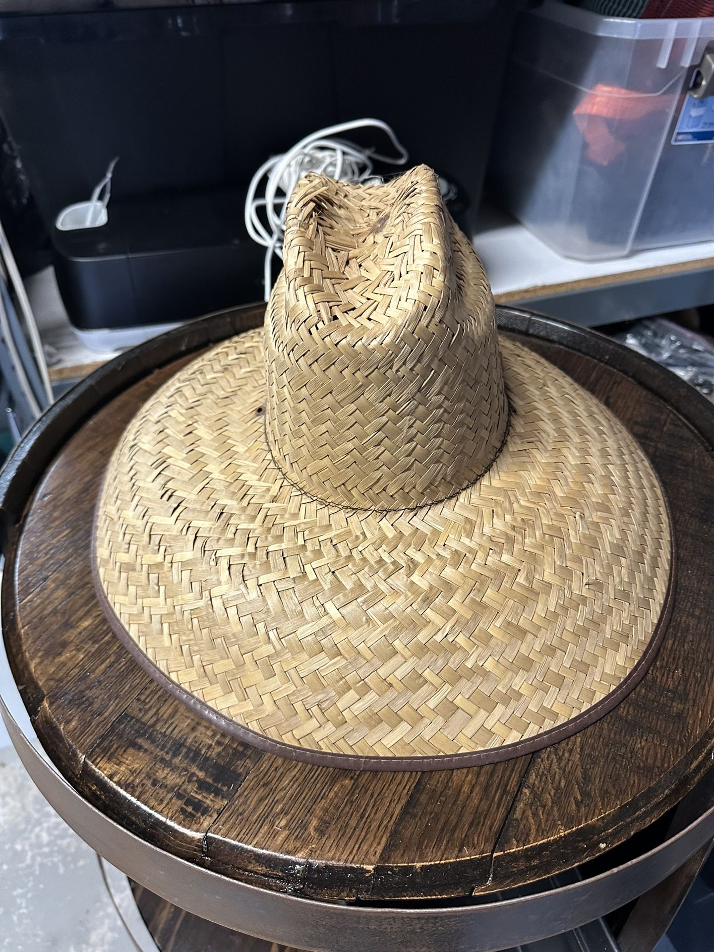 Wide Brim Straw Hat – Natural Woven Sun Hat (Great for Yard, Beach, or Work)