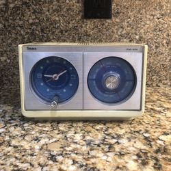 1960s Sears Fm Am Radio Alarm Clock 