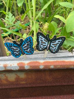 Hand Painted Butterfly Decor