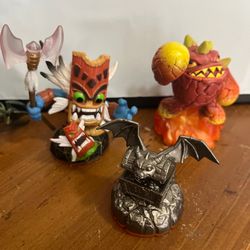 Skylanders Giants Figures Lot - Double Trouble Eruptor & Platinum Treasure Chest