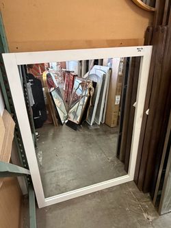 48x36 White Mirror