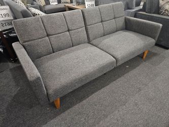Brand new 79" x 42" gray linen sofa bed