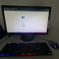 Asus RGB Monitor Keyboard Mouse 