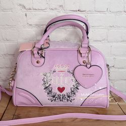 Juicy Couture Fondant Pink Heritage Bowlers Bag