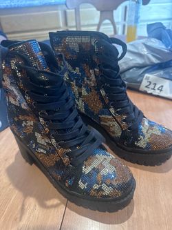 Steve Madden sequin boots
