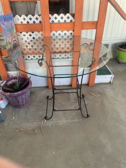 Glass top table