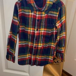 Baby Gap Flannel Plaid Button Shirt Size 4 Years