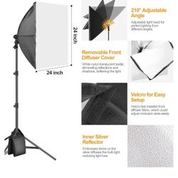Emart Upgraded Softbox Lighting Kit With Sandbag 