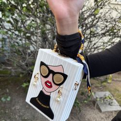 Novelty Unique 3D Lady Face PU Leather Top Handle Satchel Handbags for Women Funky Tote Purse Hobo Crossbody Shoulder bags