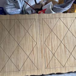 Large dining room wooden table 63x46 REAL WOOD with 3 additional leaf inserts and legs