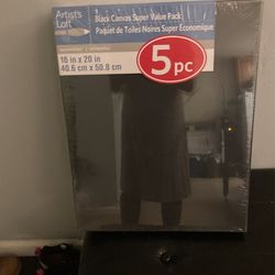 Black Painting Canvas - 5 Brand New