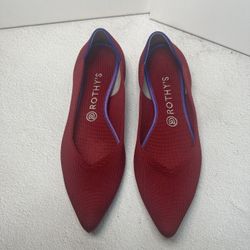 Rothys Red Pointed Flats - Women’s Shoes 9.5W