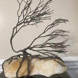 Wire Tree Sculpture on The Rock 9”T & 11”L