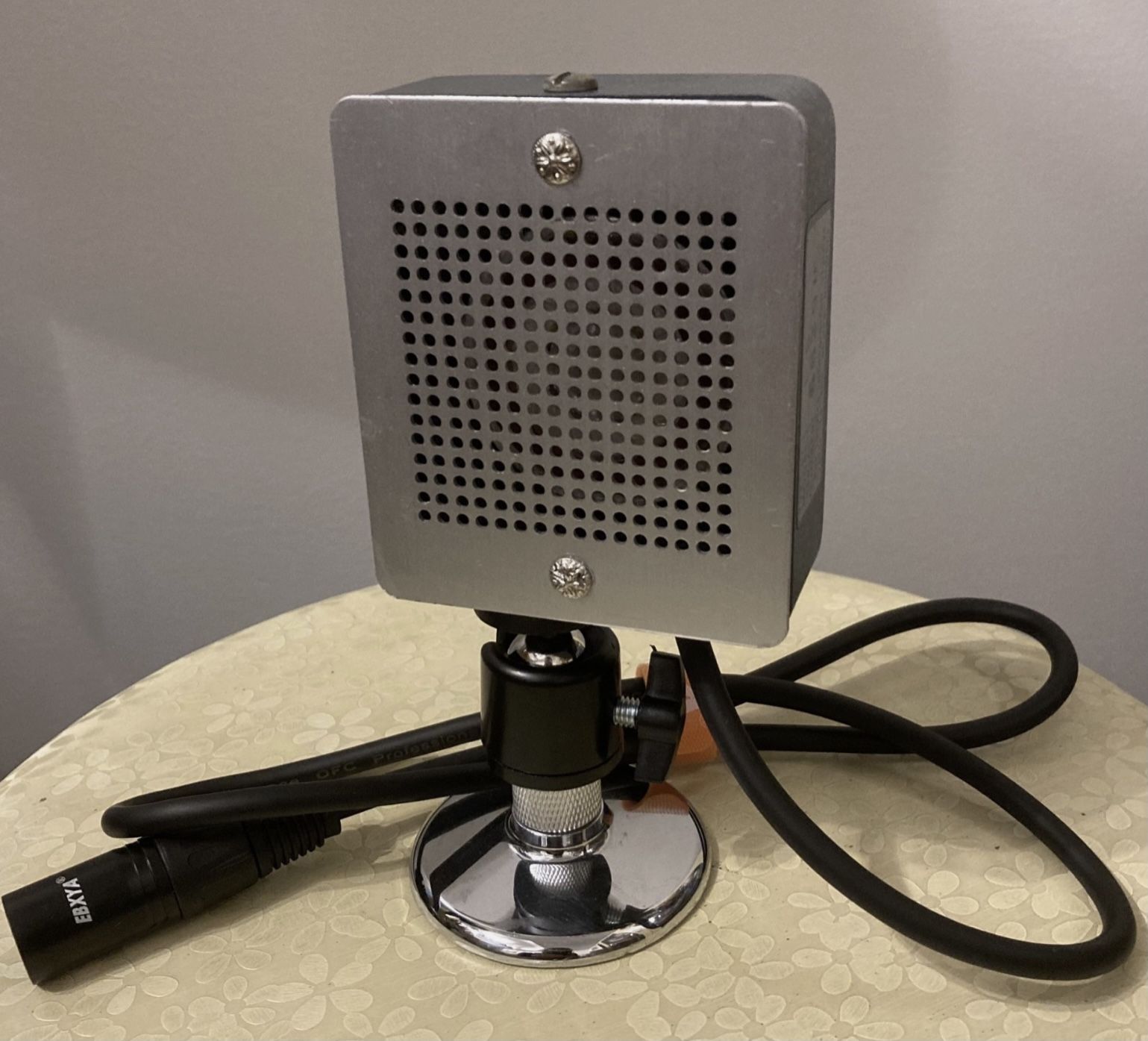 Custom Vintage One Of A Kind Microphone With Stand...Unique...PLEASE READ!!