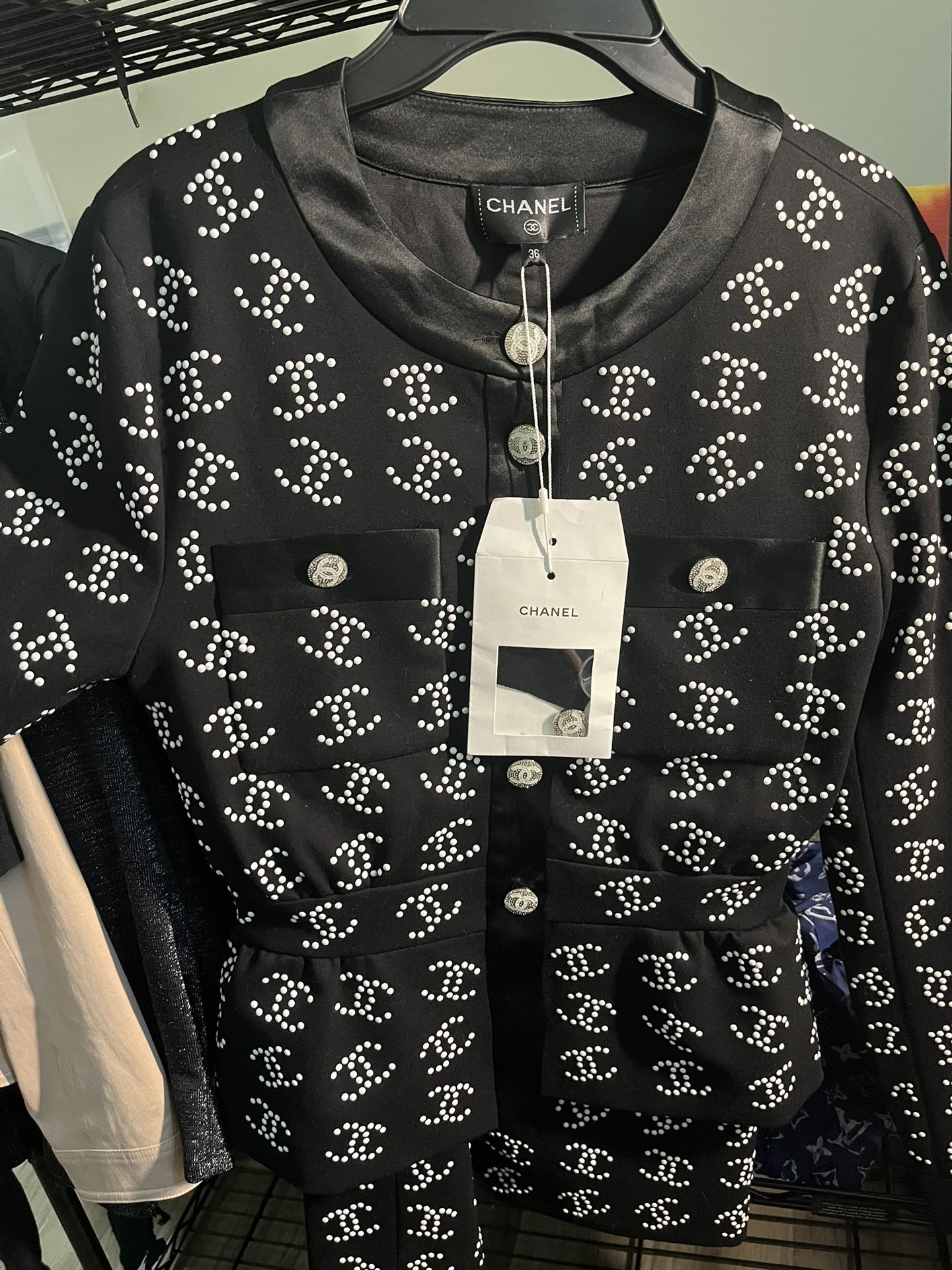 Chanel Silk Long sleeve And Skirt Set