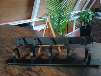 1U 19" Rack Mount Horizontal Cable Management Panels (Set of 2) - Black