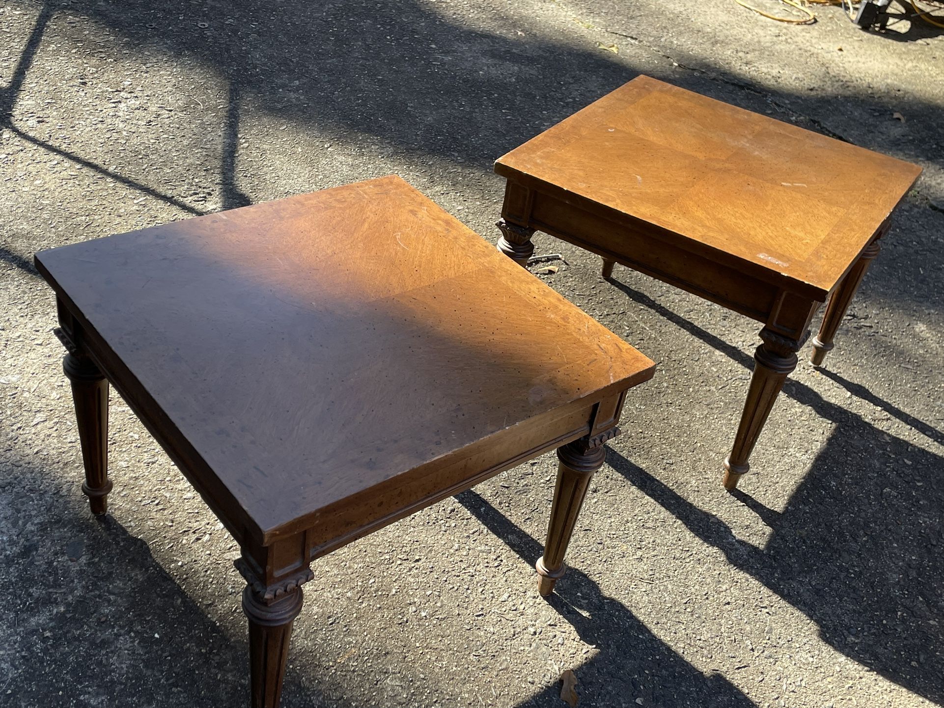 Antique Pair Of End Tables