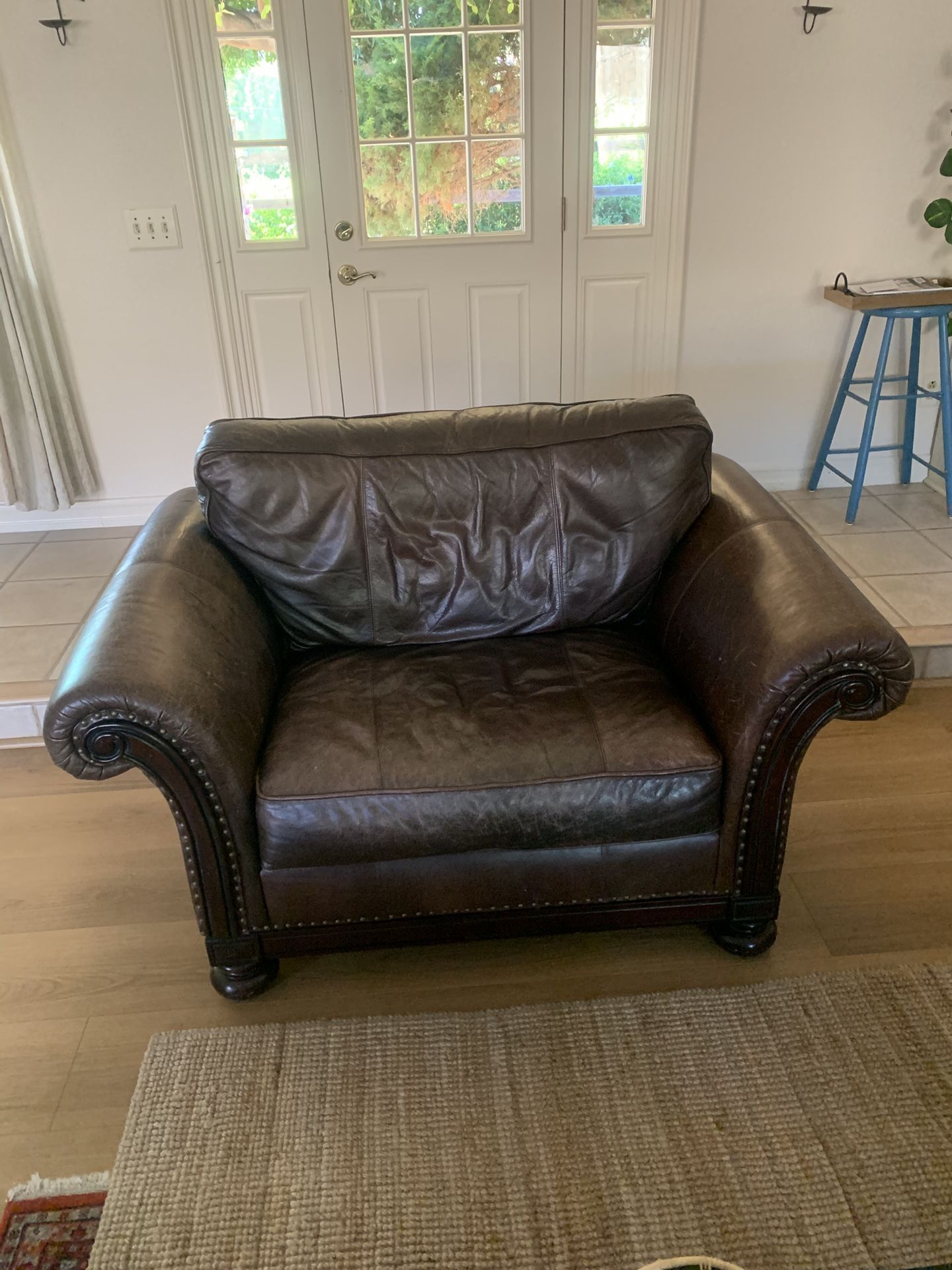 Real Leather Lounge Chair