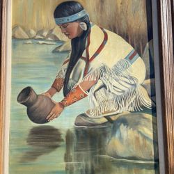 Original Painting Of Native American Women 