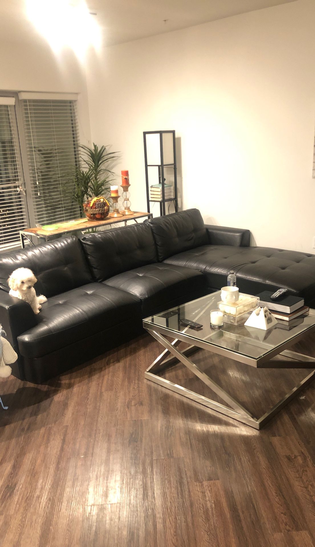 Black sectional couch