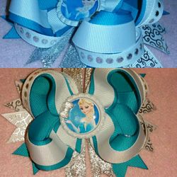 Elsa / Frozen Hair bows