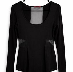 Black Sheer Mesh Top – Elegant & Edgy Layering Piece