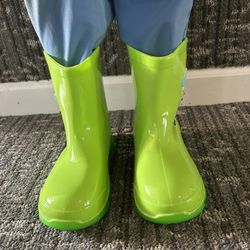Green  Kids' Rain Boots. New