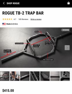Rogue Trap bar hex 2 & pair 45 HG BUMPER plates